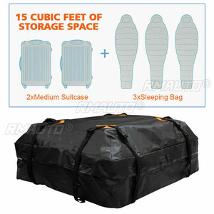 Bolsa de Carga Impermeable para Techo de Auto, 112X84X44cm, Portaequipajes Impermeable para Techo, Negra, para Almacenamiento y Viajes, para SUV, Camioneta y Autos - Product Image 3