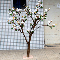 Décoration d'arbre à fleurs pour mariage, faux magnolia blanc, magnolia artificiel hautement réaliste pour l'aménagement paysager de jardin