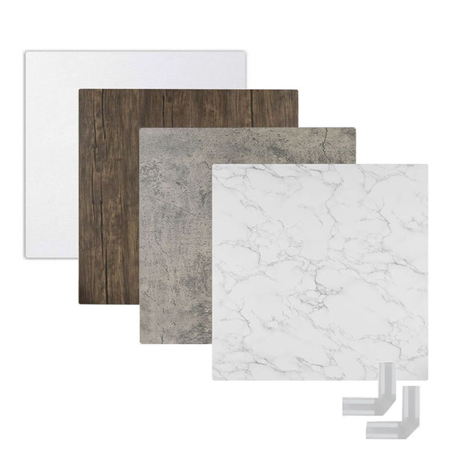 Wholesale Waterproof Lightweight Photography Background Wood Texture Double-Sided Square Food Flat Lay Vertical Backdrop Board