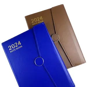 Agenda Supply Office Printing Binder Notebook 2024 Notebooks A5 Custom Logo Planner Wholesale Leather Diary