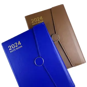 Agenda Supply Office Druck binder Notizbuch 2024 Notizbücher A5 Benutzer definierter Logo-Planer Großhandel Leder tagebuch