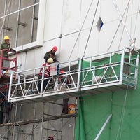 Plateforme suspendue modulaire industrielle moderne en acier haute résistance, nacelle élévatrice pour chantier de construction