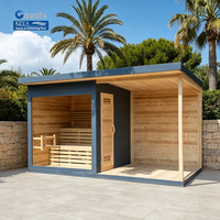 Großhandel Massivholz-Garten-Relaxsauna mit Saunaofen, Outdoor-Nassdampfsauna