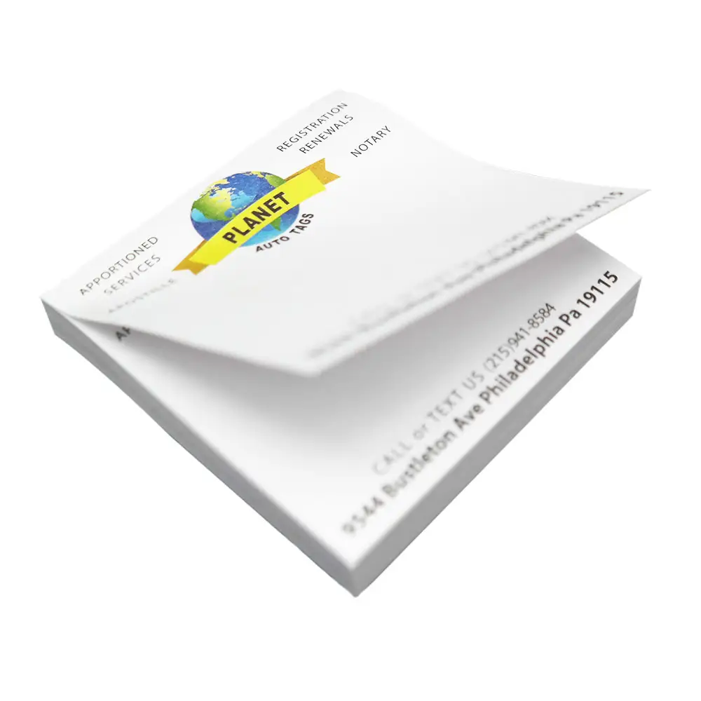 3*3 Inch Promotional Gifts Printed Memo Pad Notepad Sticky Notes Custom Logo