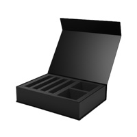 Caja de Perfume Magnética Rígida Personalizada, Hecha a Mano, de Lujo, Forrada con Esponja, Portátil, Simple, para Botellas Vacías, con Logotipo en Lámina Dorada, Venta al Por Mayor