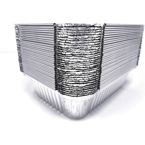 600ml Oblong 18x13x4cm Food Packaging Use Disposable <b>Aluminium</b> <b>Foil</b> Food <b>Trays</b> Rec18134i - Product Image 4