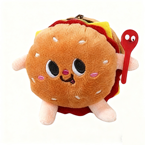 Ept bán buôn dễ thương Mini Hamburger búp bê sang trọng nhỏ nhồi bông sang trọng Đồ chơi búp bê túi sang trọng Keychains đồ chơi cho trẻ em - Product Image 5