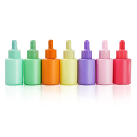 Nouveauté : flacon compte-gouttes en verre mat de luxe 50 ml pour sérum de soin de la peau et huile essentielle avec compte-gouttes ambre rose