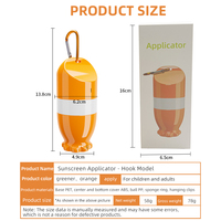 Applicateurs de crème solaire en plastique portables personnalisés Rouleau rotatif Applicateur de crème solaire pour enfants Applicateur de crème solaire avec éponge