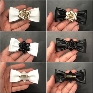 8.2x3.9cm dài sang trọng sợi nhỏ vải Trâm Pin Camellia hình nhỏ thơm hoa Corsage đầu Clip tăng cường hợp kim - Product Image 6