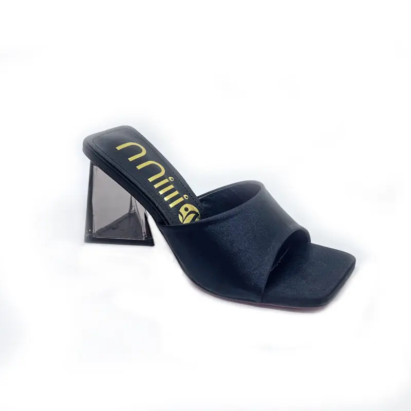 New casual shoes Slippers Lazy Casual Half Baotou outdoor Wear womens casual shoes High heel Summer Square Toe Sandals