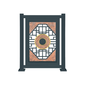 Barrière pivotante octogonale en alliage d'aluminium avec coins en cuivre Phoenix, <span class=keywords><strong>tourniquet</strong></span> piéton intelligent - Product Image 1