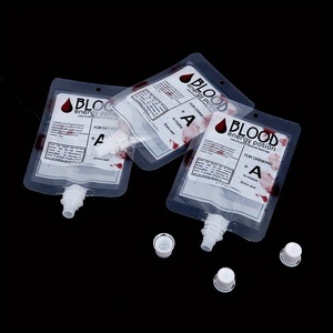 Bolsa de Plástico Creativa con Forma de Bolsa de Sangre para Envasado de Jugos Energéticos de Halloween, con Orificio para Colgar, para Bebidas de Fiesta <span class=keywords><strong>y</strong></span> Almacenamiento de Bebidas - Product Image 2