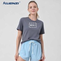 Camiseta de Mujer Kuenzi 20S de Algodón Mercerizado con Nitrógeno Líquido, Personalizada con Logotipo, Cuello Redondo, Manga Corta, 100% Algodón, 180GSM
