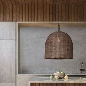 โคมไฟหวายทรงกลม E27 แหล่งกำเนิดแสง LED ตกแต่งบ้าน สำหรับห้องนั่งเล่น ห้องนอน ห้องน้ำชา สไตล์แฮนด์เมด - Product Image 3