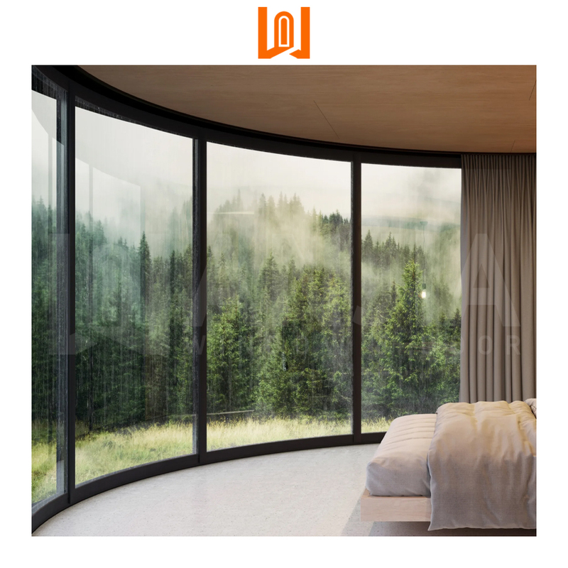WANJIA Custom Villa Aluminum Curved Fixed