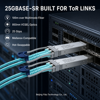 Modul Transceiver Optik Pusat Data 10Gtek 25G SFP28 SR 850nm MMF Multimode LC 100m Kompatibel Mellanox MMA2P00-AS Baru