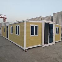 Maison préfabriquée extensible à ossature métallique, panneaux sandwich étanches, villa privée haut de gamme pour construction autonome en zone rurale