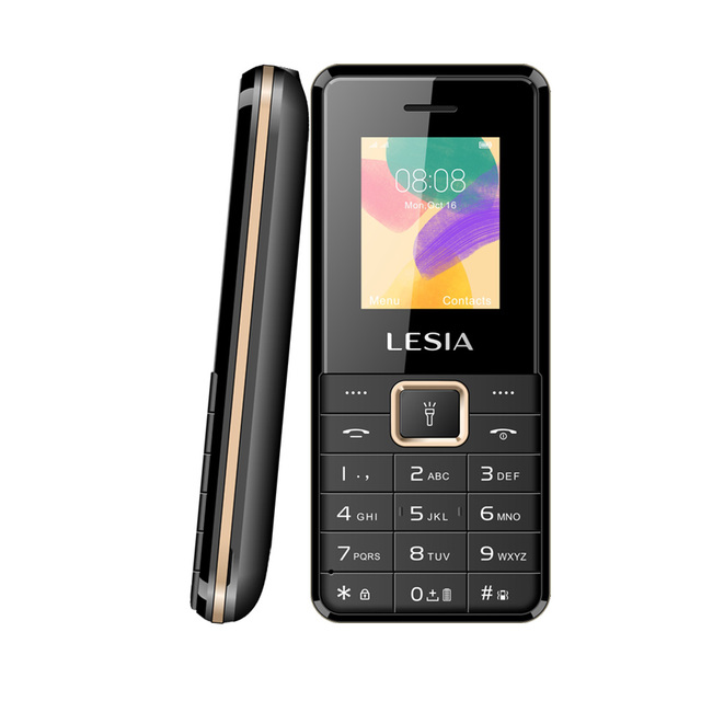 Amazing LESIA Bar Feature Phone with 1.77 Inch Screen 3000mAh Battery VGA Resolution GSM Dual SIM Brand New Mobile Phones