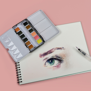SeamiArt - Juego <span class=keywords><strong>de</strong></span> 12 Acuarelas Sólidas para Artistas, con 1 Caja Metálica Portátil, Acuarelas, Aquarela - Product Image 6