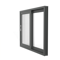 Fenêtre coulissante de style moderne ZCSUNG avec cadre en aluminium et moustiquaire pliante