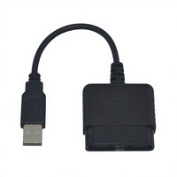 Cable Convertidor de Controlador USB para PS2 DualShock a PC con Conectores USB-A y PS/2