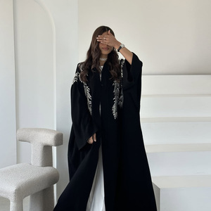OEM Modest Dubai elegante <span class=keywords><strong>vestido</strong></span> <span class=keywords><strong>egipcio</strong></span> Abaya diseños bordado a mano Abayas <span class=keywords><strong>vestido</strong></span> musulmán ropa de <span class=keywords><strong>mujer</strong></span> - Product Image 5