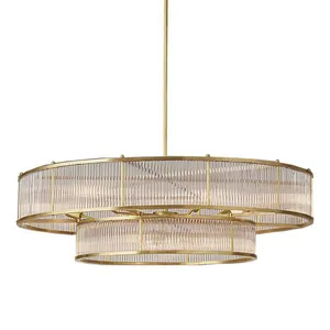 Moderne Delicate En Luxe Goud Kleur Ronde Of Rechthoek Nikkel Grote Rijk K9 Kristallen Kroonluchter