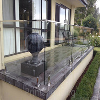 Spigot de balustrade en verre sans cadre avec fixation par perçage pour installation encastrée – Design élégant pour piscines à débordement