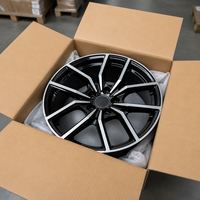 Jantes en alliage d'aluminium forgé à deux tons, à 5 trous, finition dorée usinée, ET personnalisé 20 mm, neuves pour voitures particulières Audi