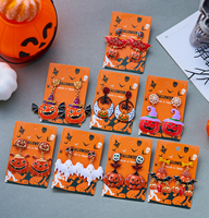 Nouvelles Boucles d'Oreilles Halloween, Bijoux Fantaisie pour Filles et Femmes, Fantômes et Citrouilles Exagérés en Alliage, Cadeau Festif pour Fêtes