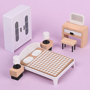 ตุ๊กตาไม้เฟอร์นิเจอร์ขนาดเล็กอุปกรณ์ของเล่นแกล้งเล่นชุดสําหรับเด็กเด็ก - Product Image 4