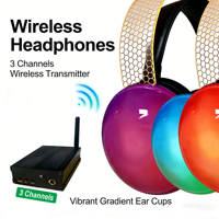 Casque DJ sans fil actif, circum-auriculaire, à réduction de bruit, stéréo, Bluetooth multi-connexion pour studio et soirée