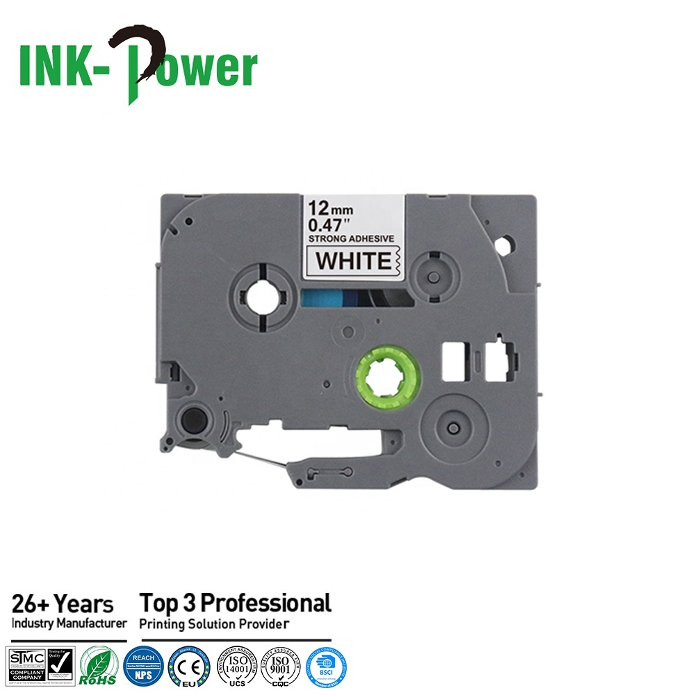 INK-мощность 12 мм Совместимость Tze-231 Tze231 TZ Tze 231 Tz-231 Tz231 черная и белая ламинированная P-Touch этикетки лента для принтера Brother