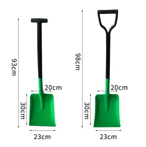 Pala para nieve de plástico verde de 98 cm con mango en D, a prueba de explosiones, para jardín, con garantía antideslizante de 1 año - Product Image 2