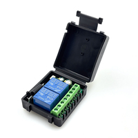 Récepteur de relais RF 433MHz 2canaux DC 12V 24V 220V pour télécommande universelle de porte de garage, éclairage LED, ventilateur, transmission de signal moteur