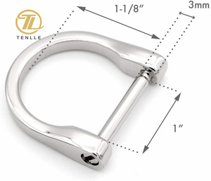 Anelli a D con Vite, Moschettoni a Forma di U, Accessori per Artigianato in Pelle, Portachiavi, Borse, per Cinghie <span class=keywords><strong>da</strong></span> 1 Pollice - Product Image 2