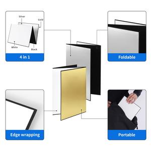 Selens A4 3 en 1 réflecteur de lumière <span class=keywords><strong>photographie</strong></span> carton réflecteur double face pour produit alimentaire <span class=keywords><strong>nature</strong></span> <span class=keywords><strong>morte</strong></span> prise de vue photo - Product Image 3