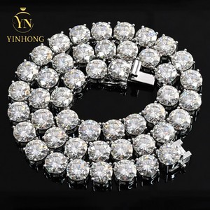 Chaîne de tennis au <span class=keywords><strong>prix</strong></span> de gros en argent sterling 925 6.5mm Vvs Moissanite Collier en diamant Chaîne de tennis en moissanite - Product Image 1