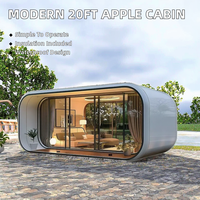 Mini-maison Apple moderne haut de gamme personnalisée de 20 pieds, étanche, préfabriquée, pour villa privée, en panneaux sandwich, fabriquée en Chine