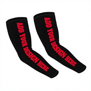 Manchons de cyclisme personnalisés avec impression de texte, protection anti-UV, unisexe, pour adultes, manchons de compression sportifs - Product Image 1