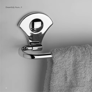 ชุดอุปกรณ์ในห้องน้ำทำจากอลูมิเนียมสแตนเลสที่ใส่สบู่ที่ใส่แปรงสีฟัน - Product Image 1