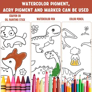 子供の描画ロール、学習する子供のための教育玩具、描画紙ロールDIY描画色充填紙描画玩具