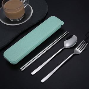 Juego de Cubiertos Portátiles de Metal con Estuche: Palillos, Cuchara y Pajita para Viaje - Product Image 6