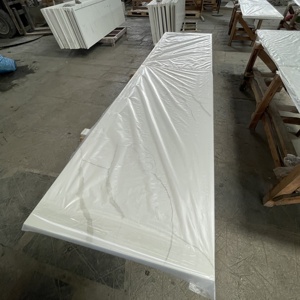 Không tốn kém calacatta thạch anh trắng Countertop nhà bếp truy cập hàng đầu đá cho khách sạn - Product Image 5