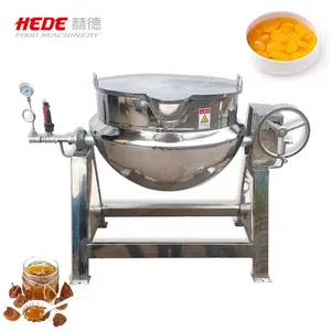 Industrial Multi 40 Gallon 200 Liter Steam Kettle Jacketed Cooking Kettle With Mixer