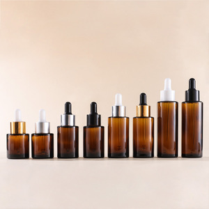 Flacon compte-gouttes plat et rond de 20 à 100 ml, adapté aux huiles essentielles et aux essences de soin de la peau - Product Image 2