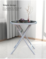 2022 vente chaude 60cm métal Tube Table pliante support extérieur Table ronde pliante pour manger