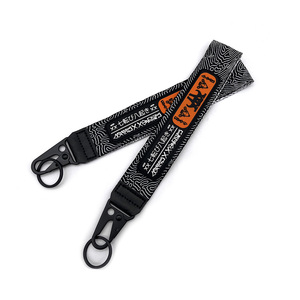 Cordon court en nylon tressé avec boucle, porte-clés personnalisé avec logo - Product Image 1