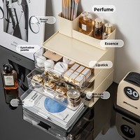 Boîte de rangement de bureau en plastique JX, type tiroir, papeterie, étudiant, bureau, grande capacité, multifonctionnelle, porte-stylos